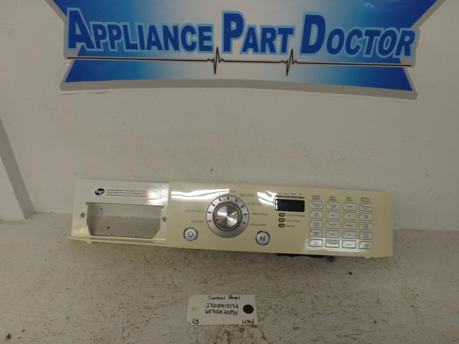 LG Washer 3721ER1317A 6871ER2089A Control Panel Used LG Washer 3721ER1317A 6871ER2089A Control Panel Used